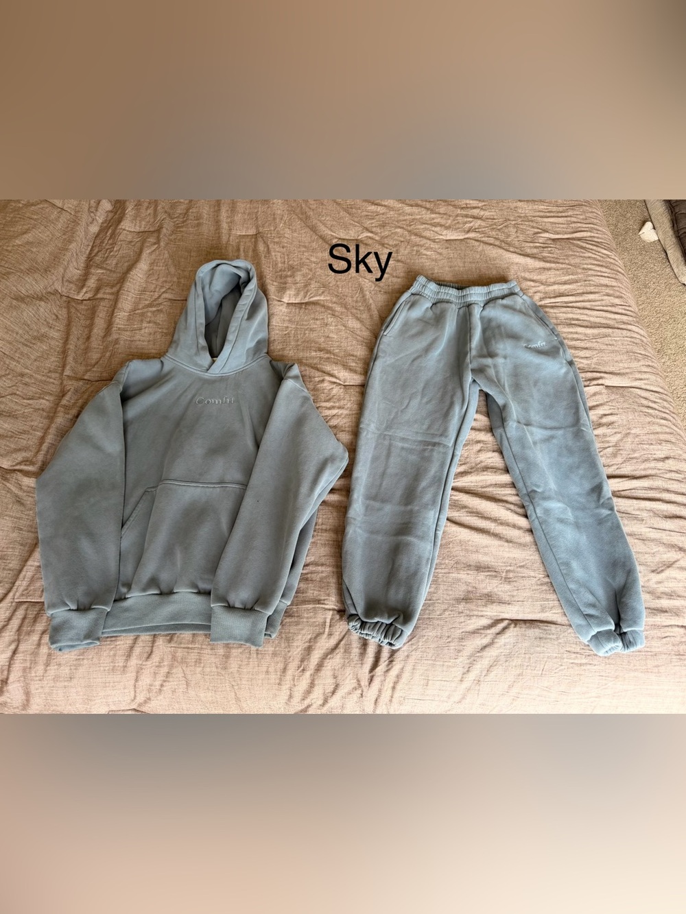 Sky Blue Cozy Hoodie & Jogger Set